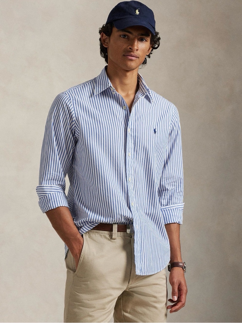 Polo Ralph Lauren Men's Classic-Fit Striped Broadcloth Shirt SZ S (14.5- 32/33)